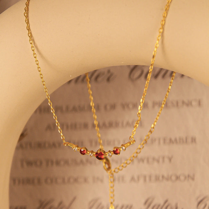 Olivenorma "Symbol of Independence" Garnet Diamond Necklace - image 4