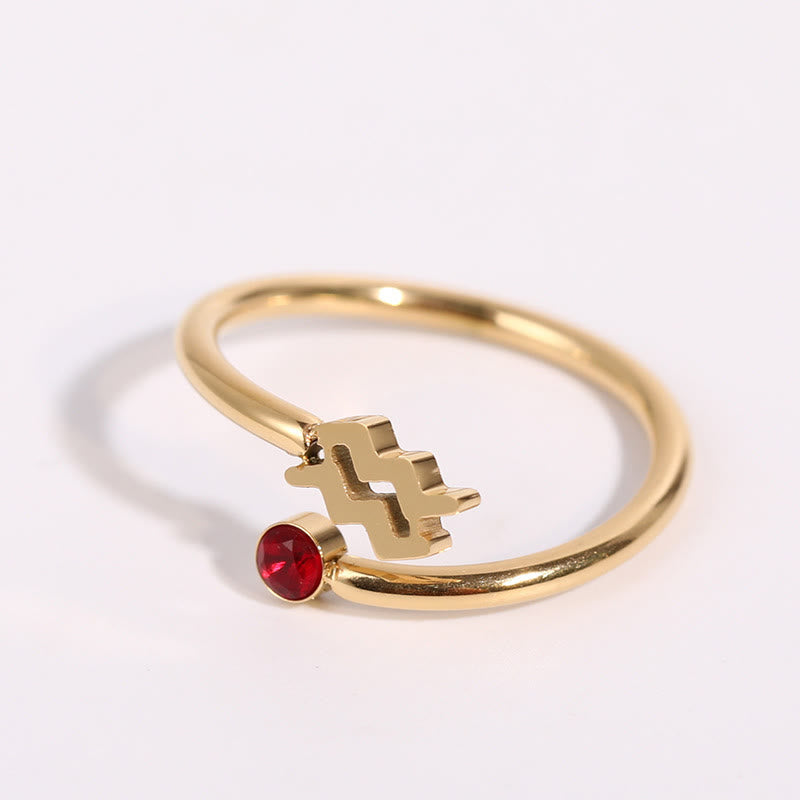 Olivenorma Zodiac Birthstone Ring - image 1