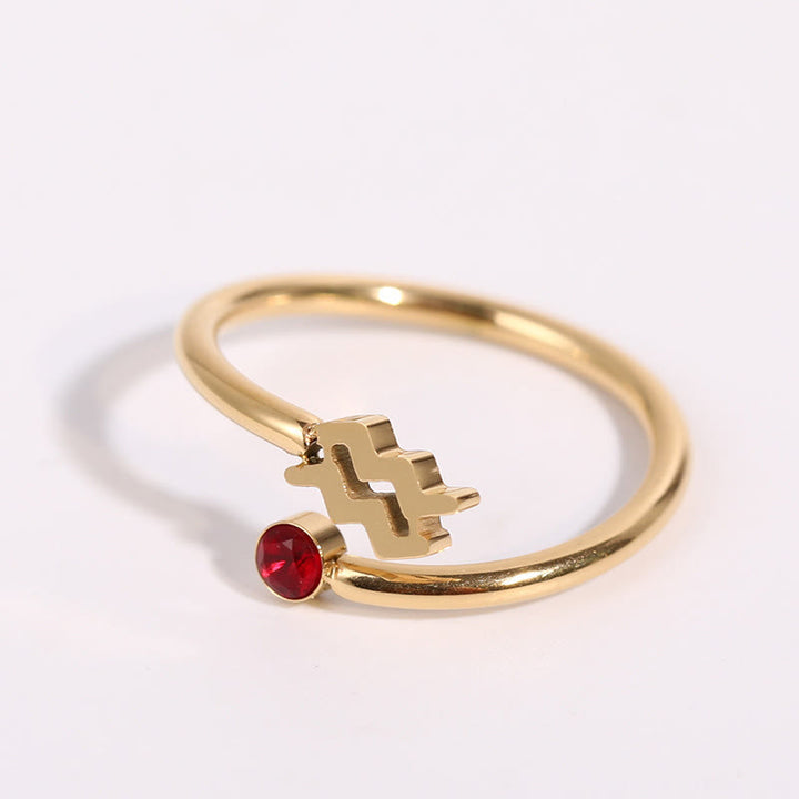 Olivenorma Zodiac Birthstone Ring - image 1