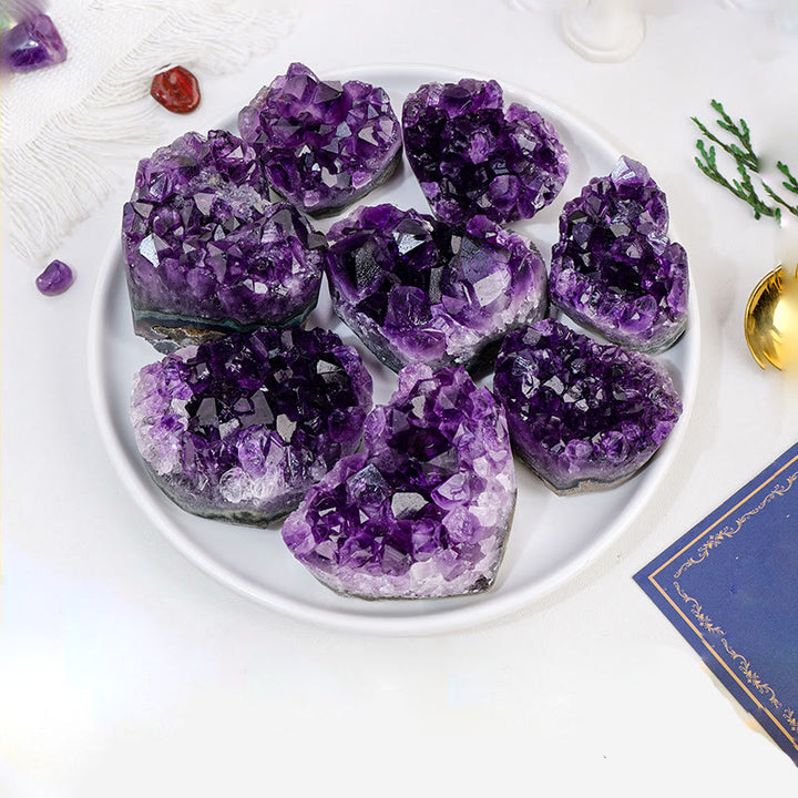 Olivenorma Amethyst Crystal Cluster Natural Stone - 6-7cm - image 0