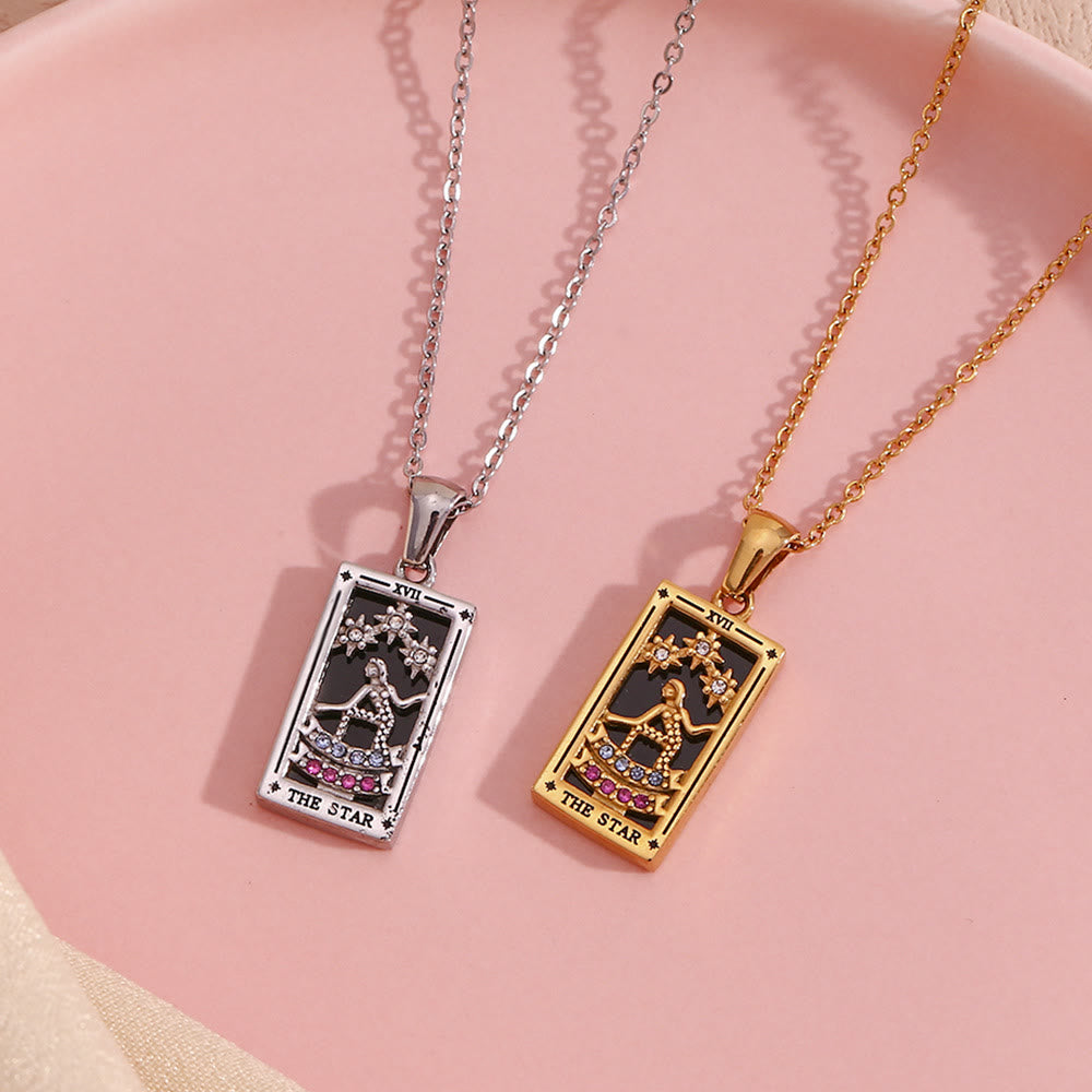 Olivenorma Stainless Steel 18k Gold Plated Tarot Card Necklace - image 29