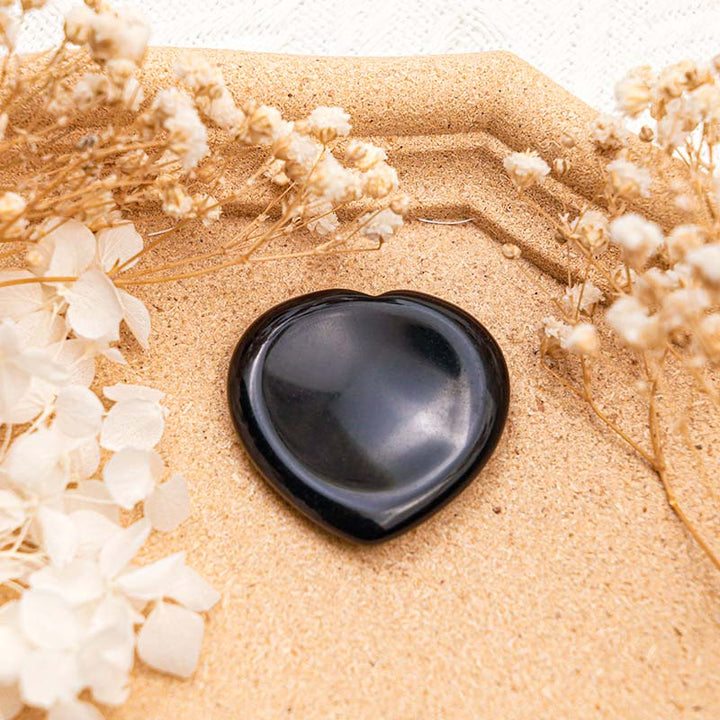Olivenorma Black Obsidian Heart Worry Stone - image 3