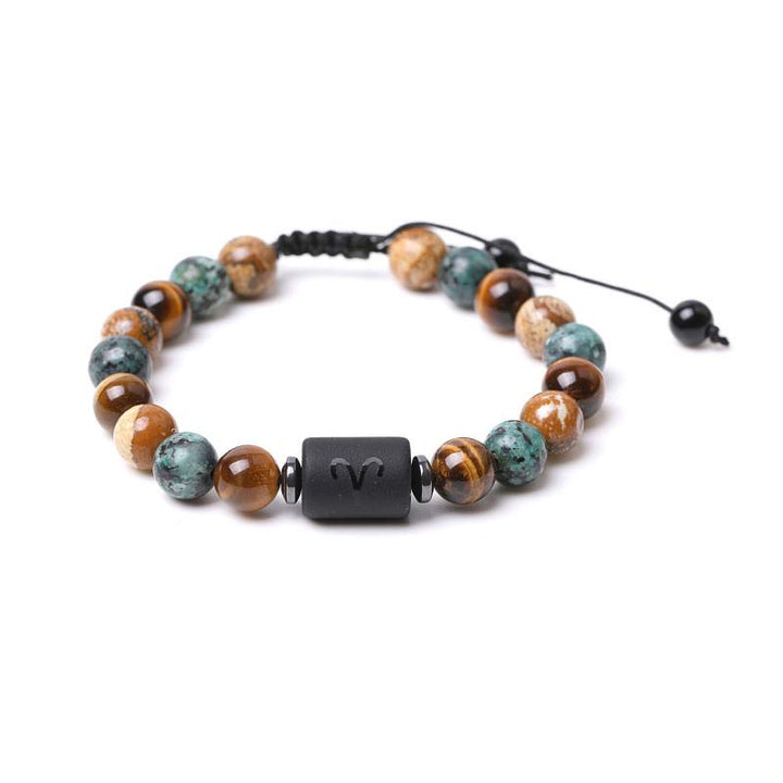 Tiger Eye Picture Jasper Zodiac Bracelet - Aries - image 3