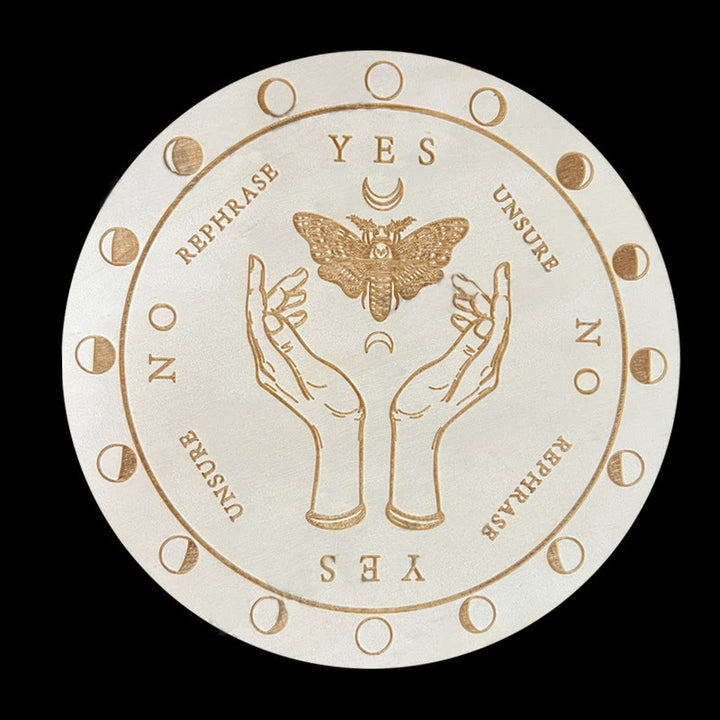 Olivenorma The Wooden Divination Pendulum Game Tarot Card - White - Moth - image 17