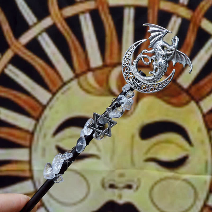 Olivenorma Natural Fairy Moon With Feather Crystal Wands - Clear Crystal - image 20