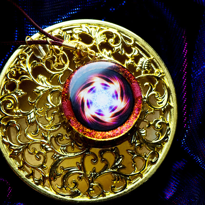 Olivenorma Maelstrom of Metatronic Fire Pendant Orgone Necklace - image 2