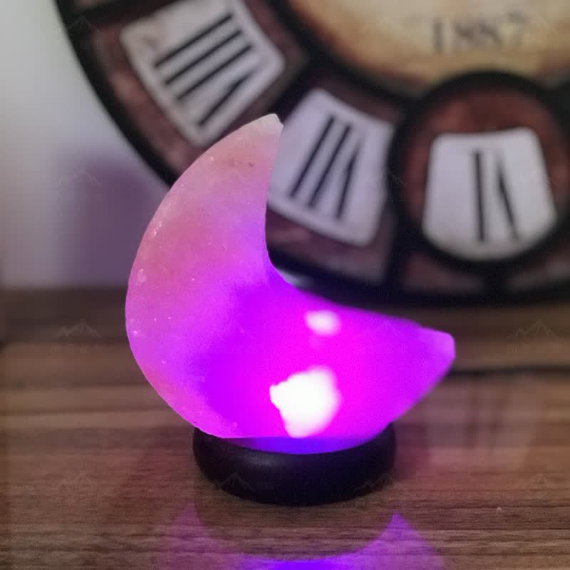 Olivenorma Crescent Moon Shape Himalayan Pink Salt Lamp - image 14