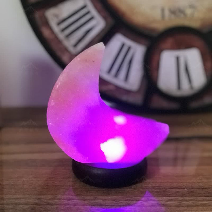 Olivenorma Crescent Moon Shape Himalayan Pink Salt Lamp - image 14