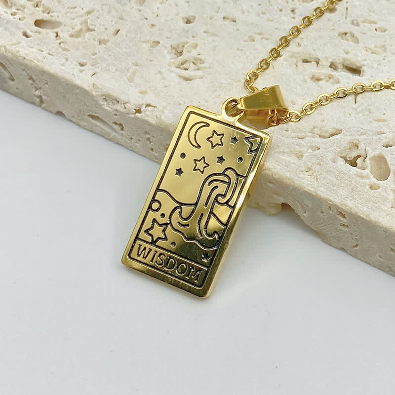 Olivenorma Vintage Tarot Card Fortune Necklace - Wisdom - Gold - image 14