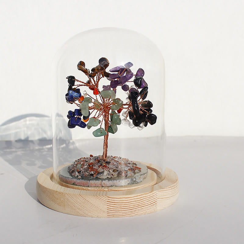Olivenorma Natural Crystal Crushed Stone Flower Tree Glass Decoration - Colorful - image 1