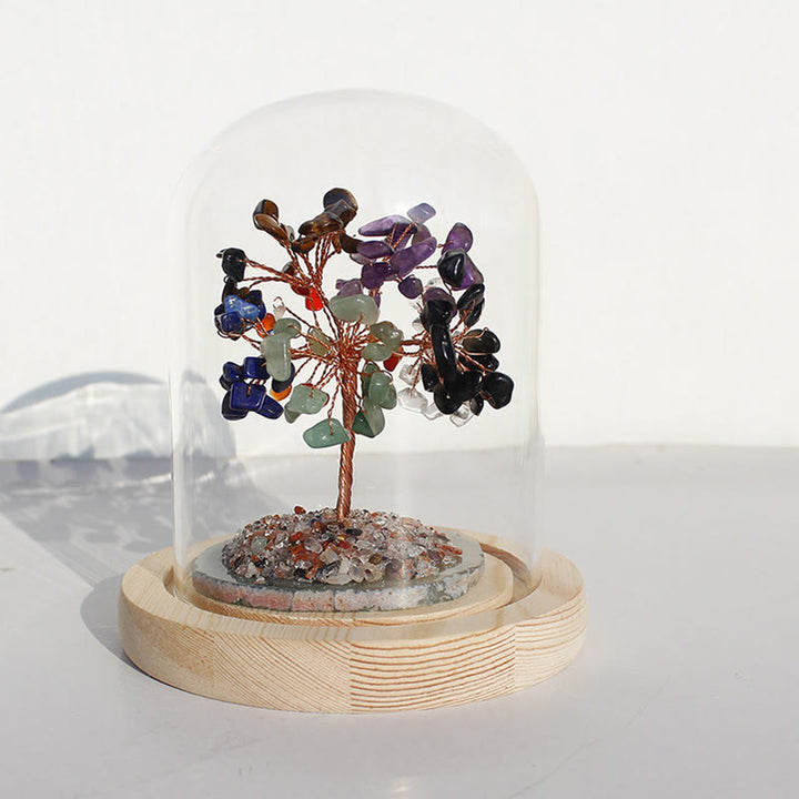 Olivenorma Natural Crystal Crushed Stone Flower Tree Glass Decoration - Colorful - image 1