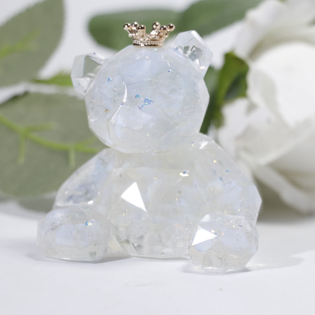 Olivenorma Crystal Gravel Resin Bear Ornament Gemstone Decoration - Opalite - image 13