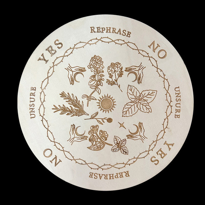 Olivenorma The Wooden Divination Pendulum Game Tarot Card - White - Grass & Sun Moon - image 16