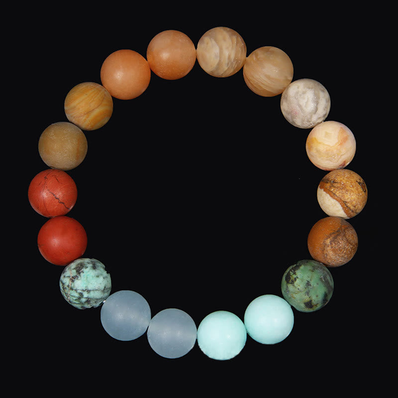 Olivenorma Frosted Natural 10mm Beads Planet Bracelet - Mercury - image 7