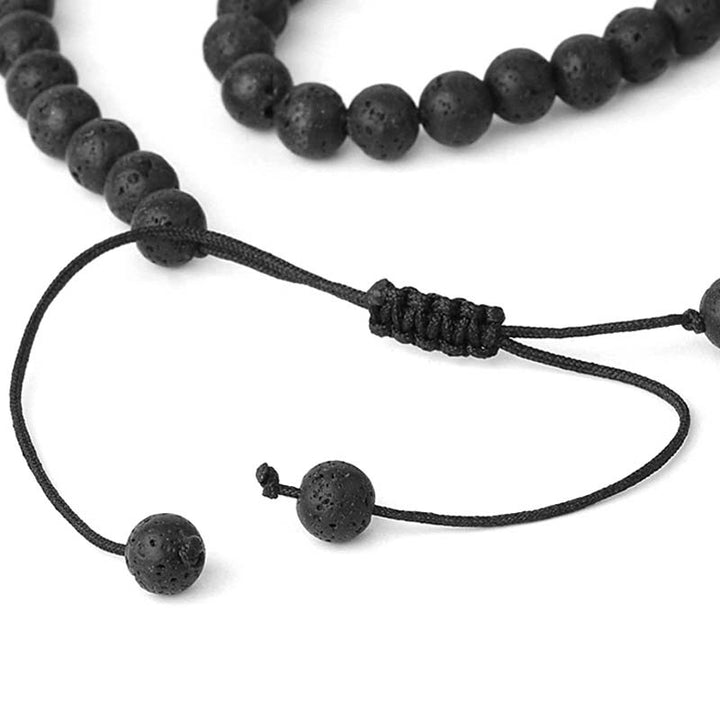 Olivenorma Natural Stone Prismatic Meditation Beaded Necklace - image 2