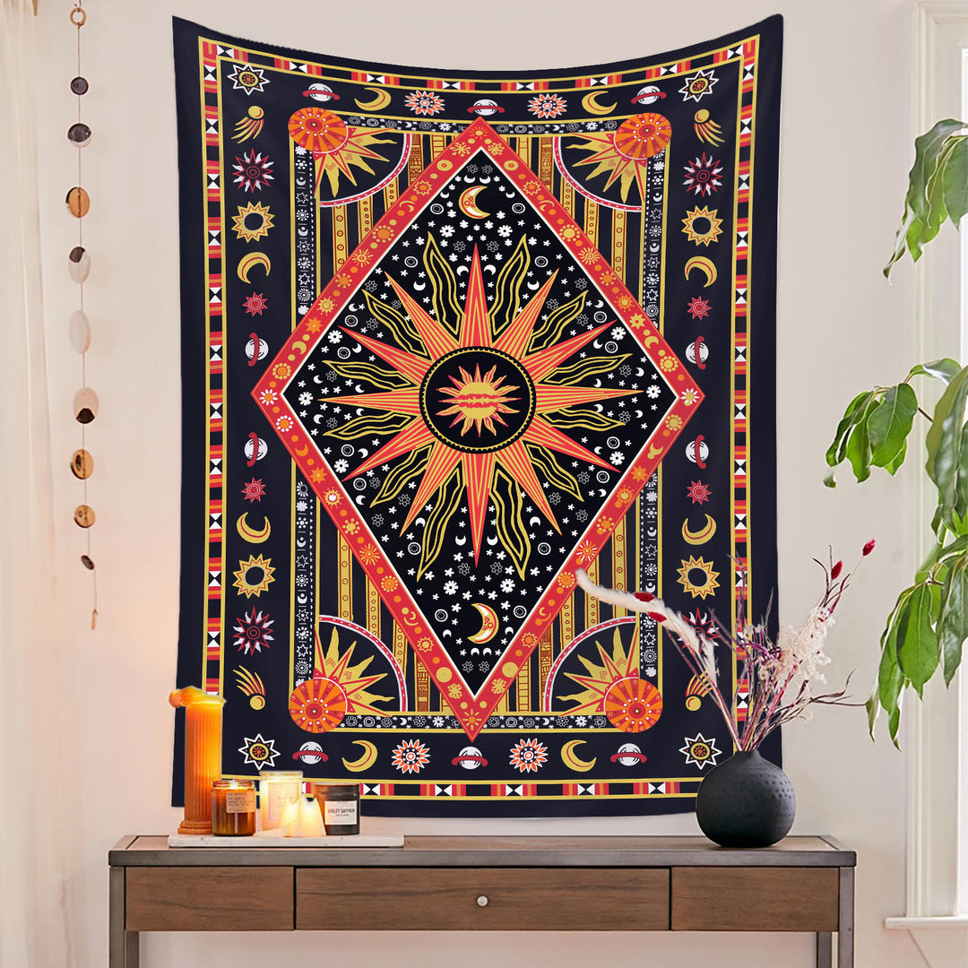 Olivenorma Sun Rays Moon Bohemia Tapestry - image 1