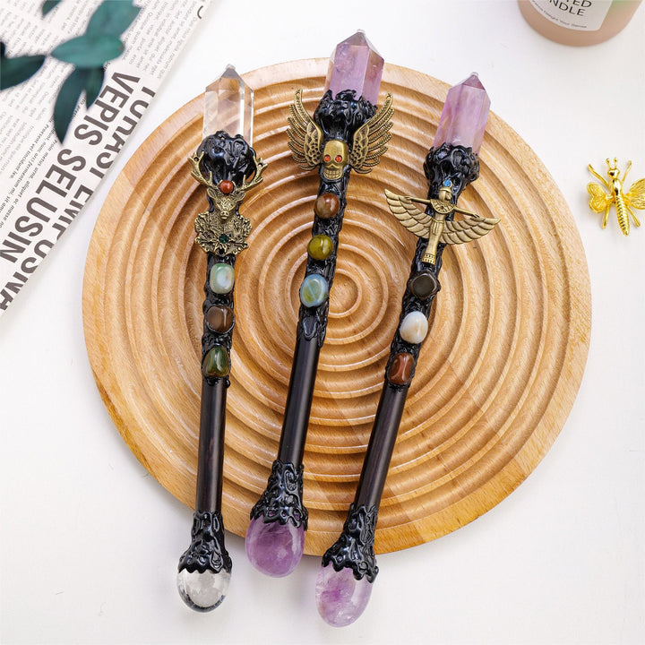 Olivenorma Natural Stone Magic Column Cosplay Halloween Crystal Wands - image 5