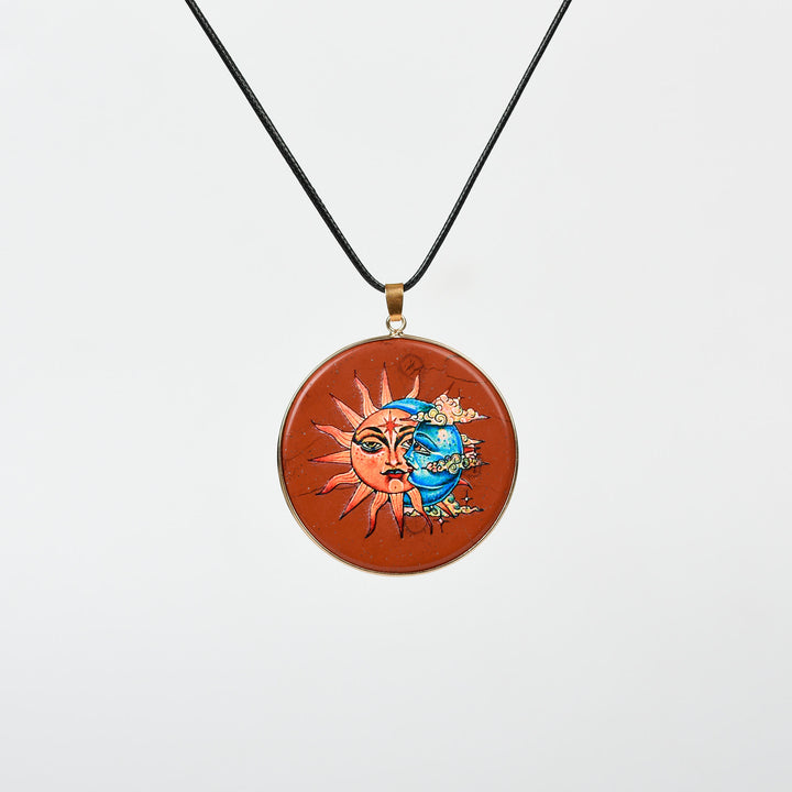 Olivenorma Crystal Hamsa Chakra Tree Of Life Necklace - Red Jasper - Sun Moon - image 18