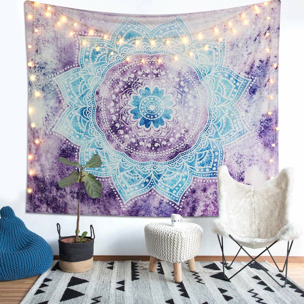 Olivenorma Mandala Purple Blue Wall Hanging Decor Tapestry - image 1