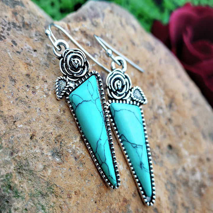 Turquoise Water Droplets Earrings - image 2