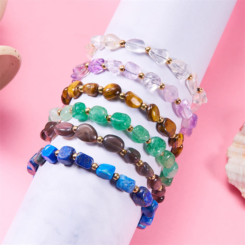 Olivenorma Natural Irregular Stone Beads Hand Woven Bracelet - image 0