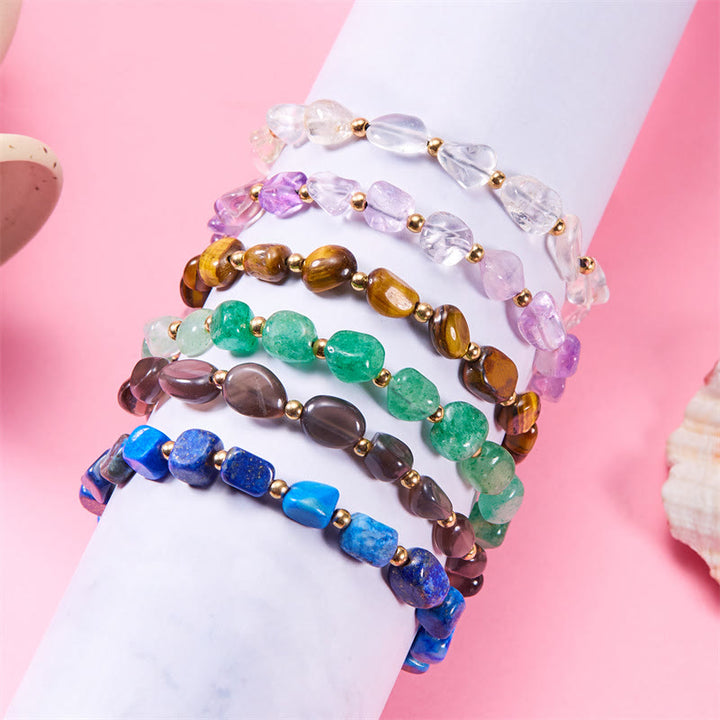 Olivenorma Natural Irregular Stone Beads Hand Woven Bracelet - image 0