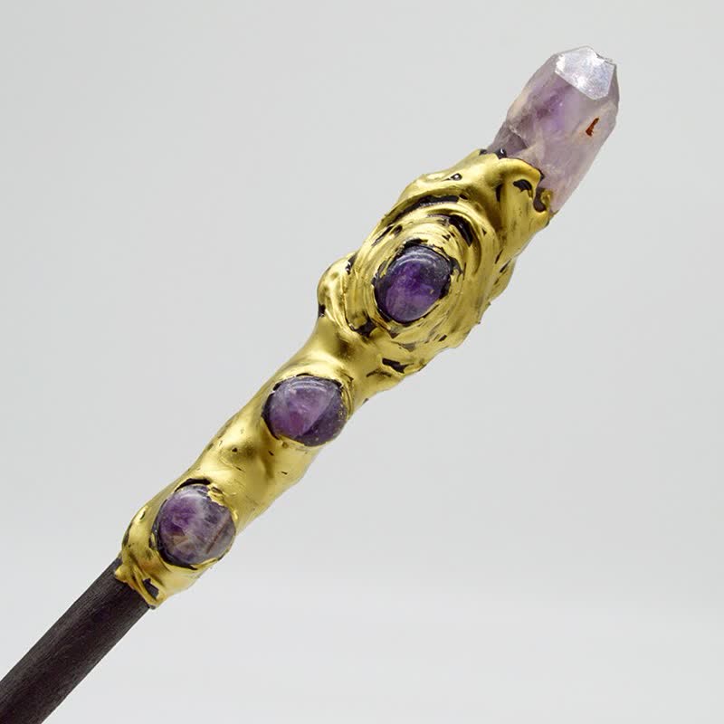Olivenorma Moon Sun Star Fairy Crystal Wands - Amethyst#2 - image 31