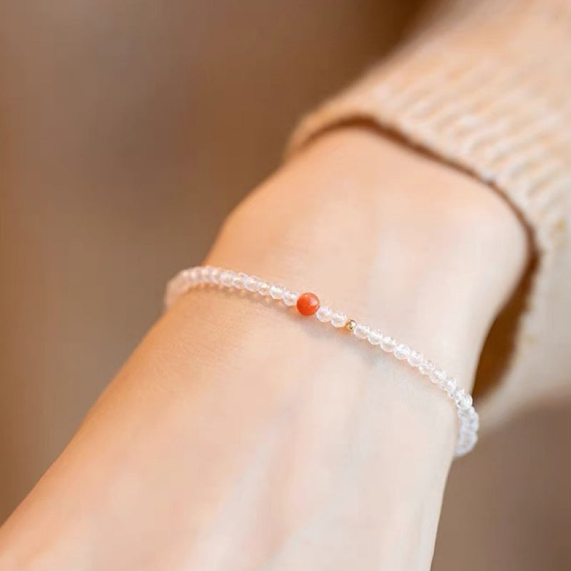 Gathering Fortune - Clear Crystal Gemstone Bracelet - image 1