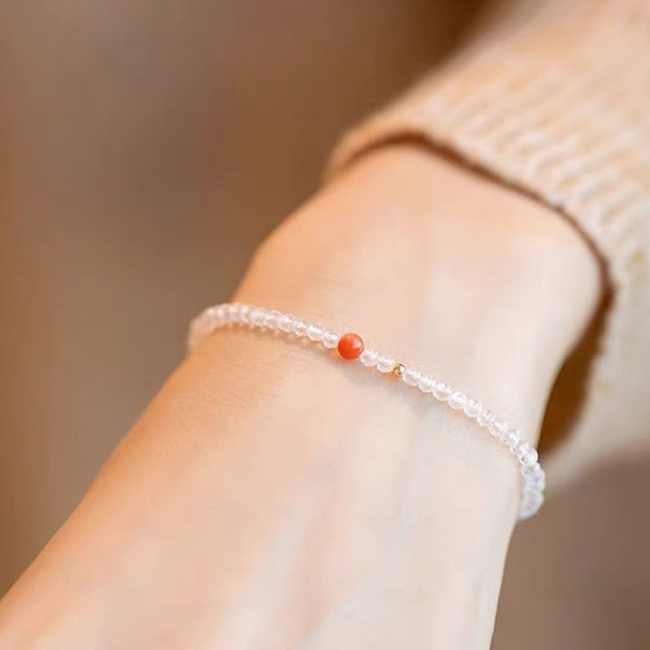 Gathering Fortune - Clear Crystal Gemstone Bracelet - image 1