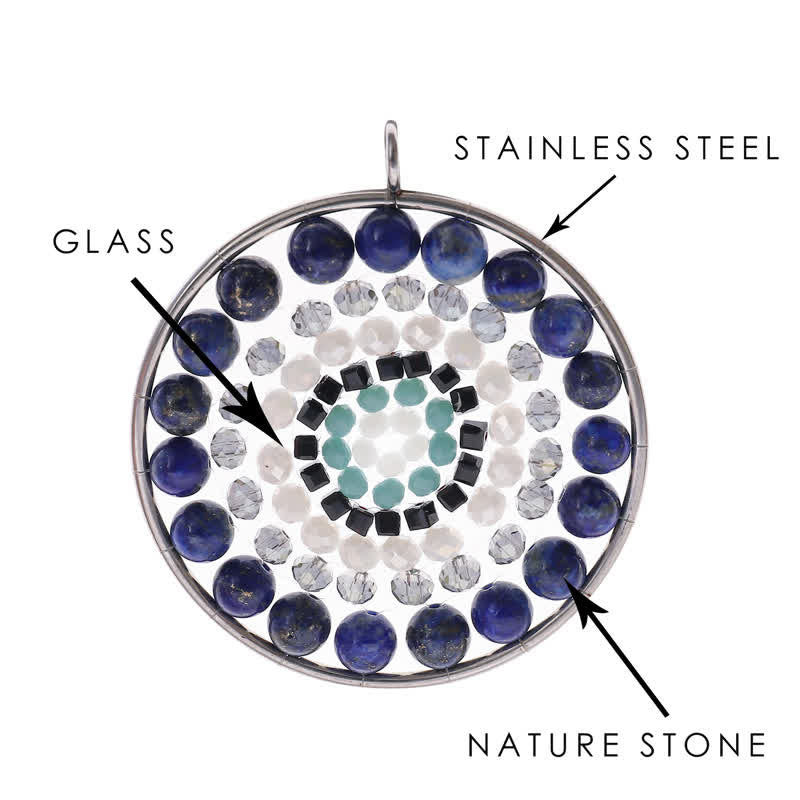Olivenorma Datura Flower Round Pendant Crystal Necklace - image 36