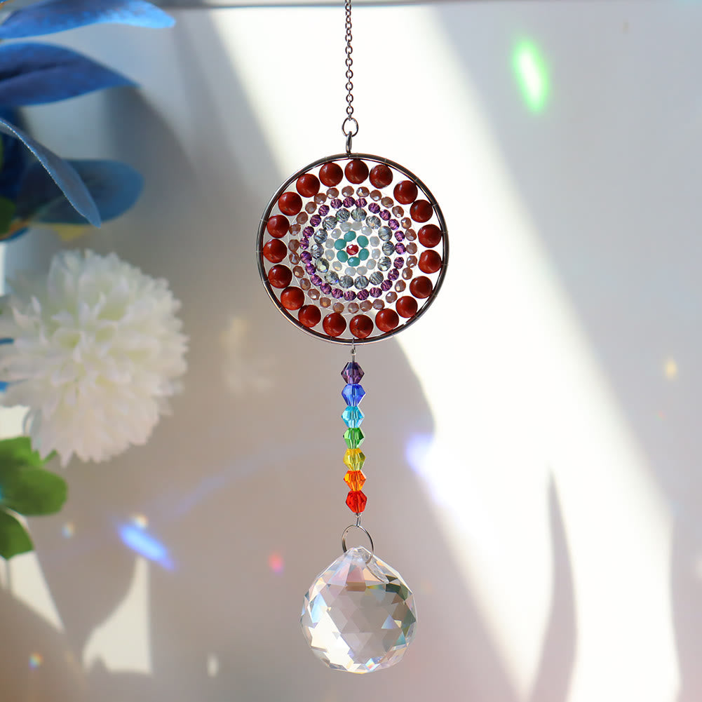 Olivenorma Crystal Suncatchers Handmade Chakra Wind Chime - Sandstone - image 7