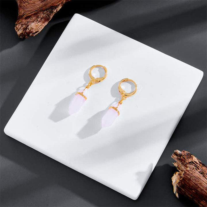 Natural Pink Opal Healing Earrings - image 2