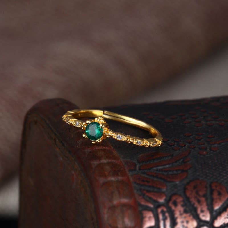 Olivenorma "Elegant Lover" - Emerald Exquisite Ring - image 1