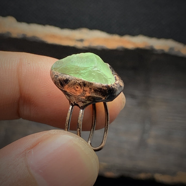 Olivenorma Natural Irregular Raw Stone Twelve Birthstone Adjustable Ring - image 30