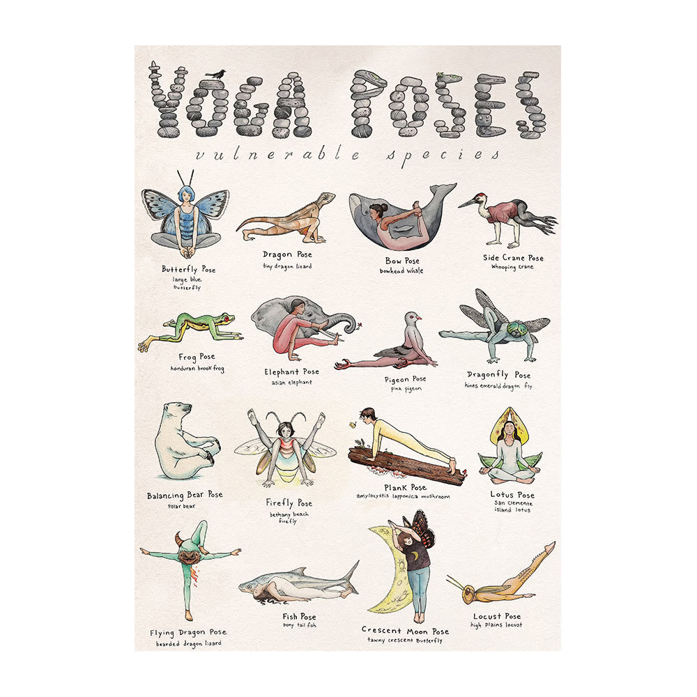 Olivenorma Yoga Partner Pose Heart Openers Poster - "YOGA POSES" - 40*60cm - image 1