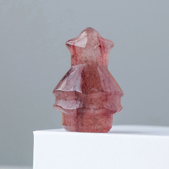 Olivenorma Natural Crystal Christmas Tree Decoration - Strawberry Quartz - image 3