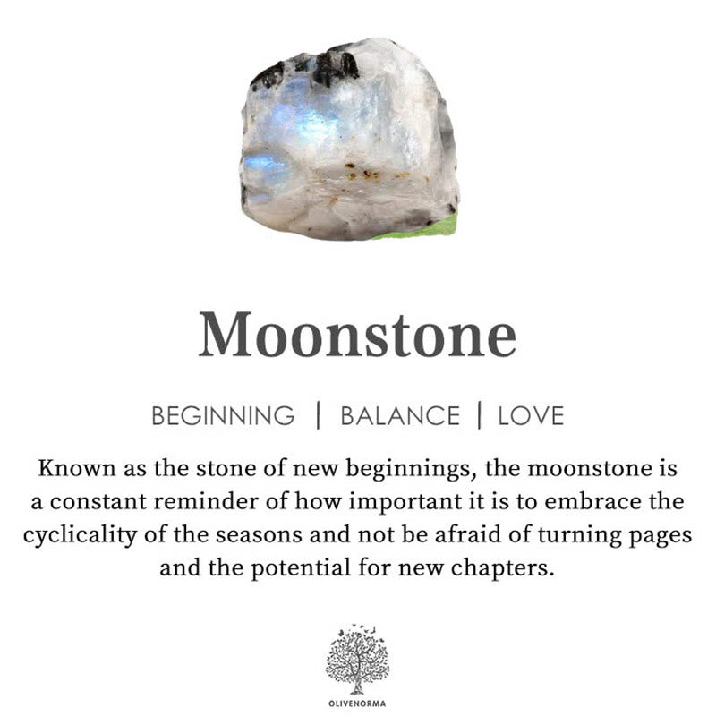 Olivenorma "Spring Choice" - Moonstone Birch Leaf Necklace - image 5