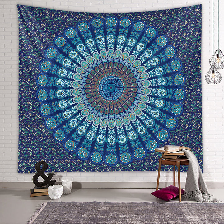 Olivenorma Mandala Peacock Pattern Tapestry - image 3