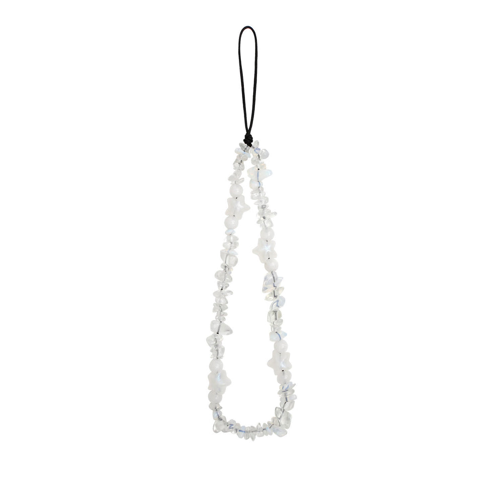 Olivenorma Handmade Crushed Stone Pearl Pentagram Beading Phone Strap - Clear Crystal - image 1