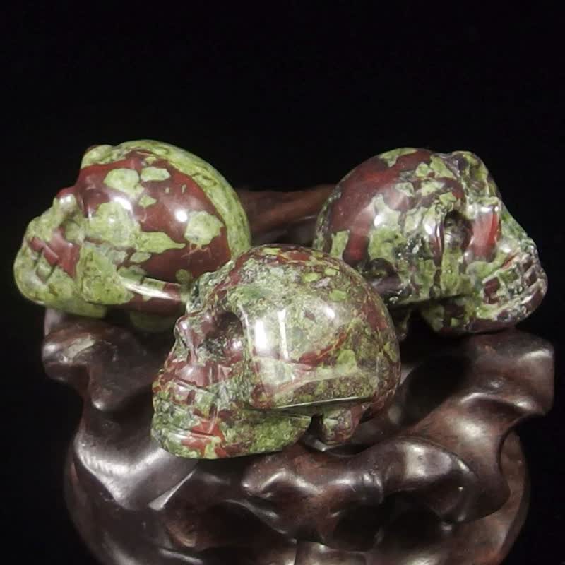 Olivenorma Unakite Crystal Skull Decoration - image 1