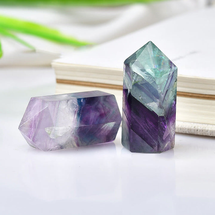 Olivenorma Rainbow Fluorite Crystal Spike Wands - image 1