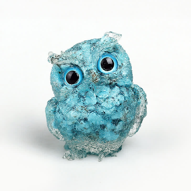 FREE Today: Wise Guardian Crystal Owl Figurine Gemstone Decoration - Turquoise - 2.08''(L) * 1.57''(W) * 1.45''(H) - With Card - image 37