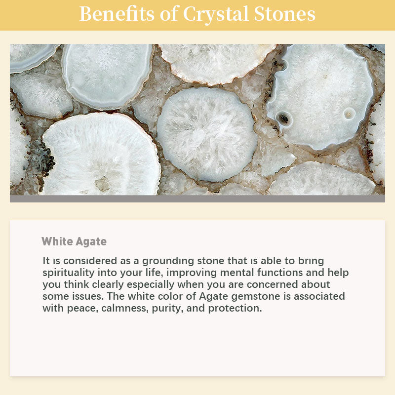 White Agate Natural Stone Healing Crystal - image 5