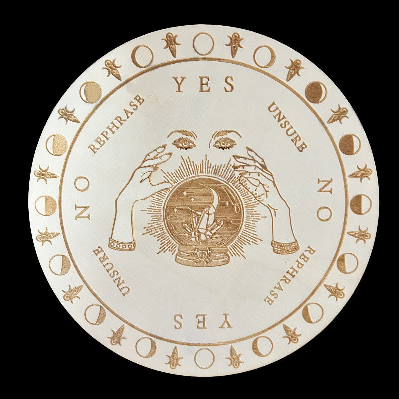 Olivenorma The Wooden Divination Pendulum Game Tarot Card - White - Crystal Ball & Eyes - image 23