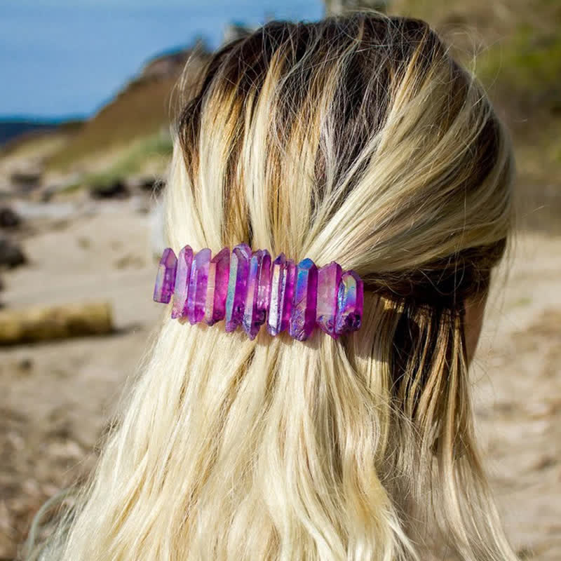 Bohemia Colourful Crystal Spring Hairpin - Pink Crystal - image 4