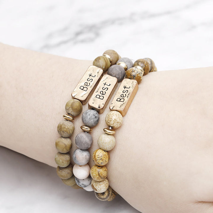 Olivenorma Natural Gemstone Best Engraving Bracelet - image 2