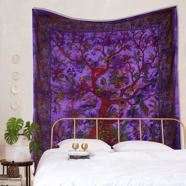 Olivenorma Green Tree Of Life Wall Hanging Psychedelic Tapestry - image 7