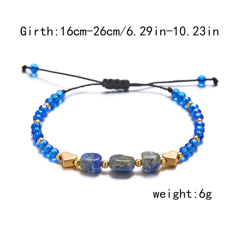 Olivenorma Irregular Natural Gravel Love Beaded Braided Bracelet - image 15