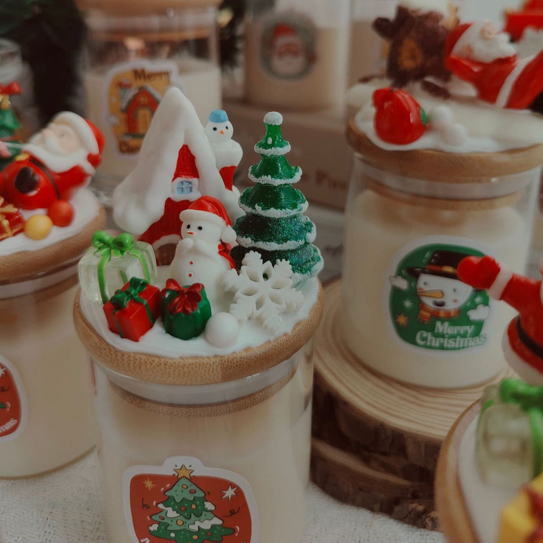 Olivenorma Christmas Santa Decor Candle - Cup Snowman Christmas Tree-6.5*14cm - image 16