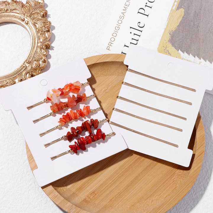 Olivenorma 5Pcs Healing Crystal Hairpin - image 3